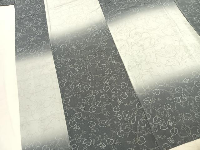 平和屋着物●上質な小紋　市松唐草文　暈し染め　正絹　逸品　AABL8608fy