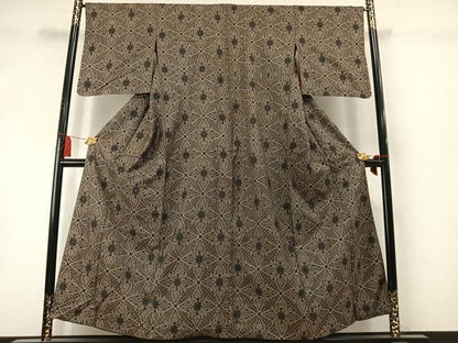 平和屋着物●本場大島紬　龍郷絣　正絹　逸品　AABL8619fy