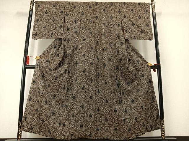 平和屋着物●本場大島紬　龍郷絣　正絹　逸品　AABL8619fy