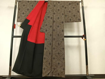 平和屋着物●本場大島紬　龍郷絣　正絹　逸品　AABL8619fy