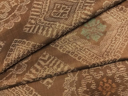 平和屋着物●本場大島紬　吉祥花文　正絹　逸品　AABL8625fy