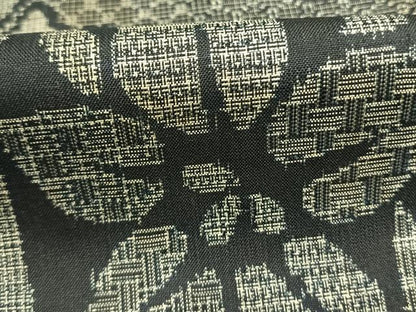 平和屋着物●本場大島紬　アンティーク大島　割り込み絣　草花文　正絹　逸品　AABL8628fy