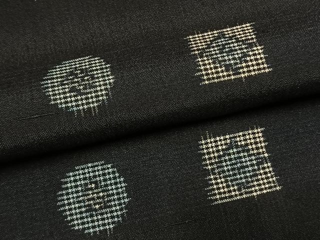 平和屋着物●本場村山大島紬　7マルキ　色紙丸文　ロング丈　正絹　逸品　AABL8631fy