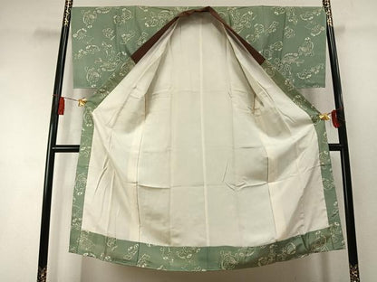 平和屋着物●男性　長襦袢　袷　河童　正絹　逸品　AABL8637fy