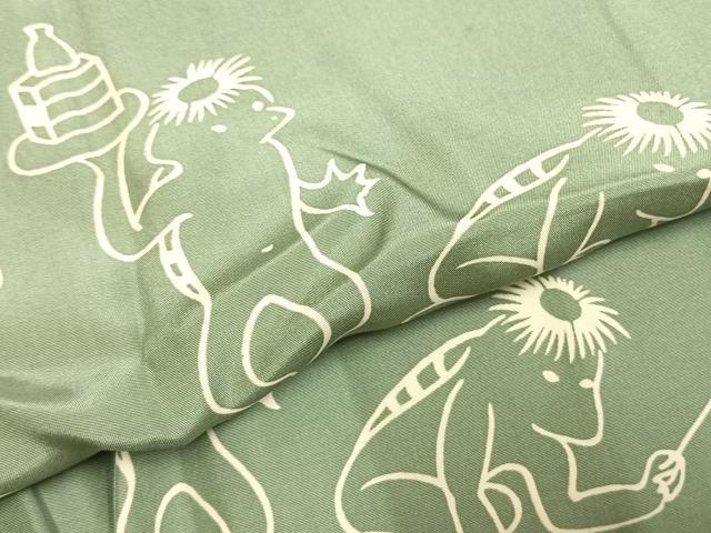 平和屋着物●男性　長襦袢　袷　河童　正絹　逸品　AABL8637fy