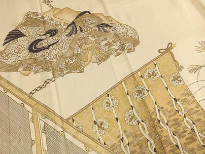 平和屋着物●豪華色留袖　人物文　金彩　正絹　逸品　AABL8639fy