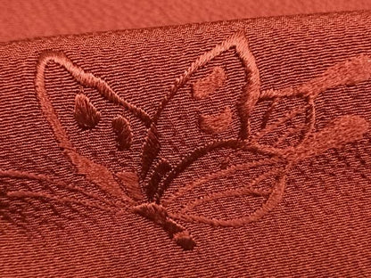 平和屋着物●豪華振袖　総刺繍　御所車花蝶文　海老茶色　正絹　逸品　AABL8641fy