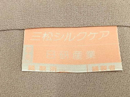 平和屋着物●豪華色留袖　駒刺繍　扇面花鳥文　金彩　正絹　逸品　未使用　AABL8678fy