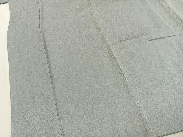 平和屋着物●上質な色無地　紋意匠　灰青色　正絹　逸品　未使用　AABL8702fy