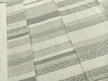 平和屋着物●お召　横段花唐草文　正絹　逸品　AABL8708fy