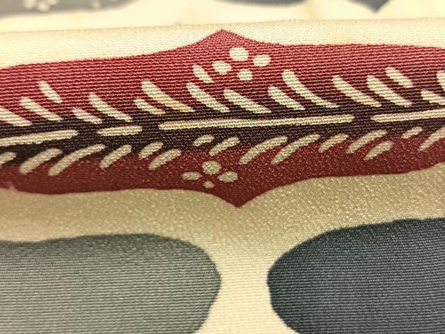 平和屋着物▼上質な小紋　型染め　幾何学文様　正絹　逸品　AABL8724fy