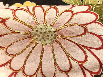 平和屋着物●豪華振袖　駒刺繍　松竹梅　暈し染め　金彩　正絹　逸品　AABL8734fy