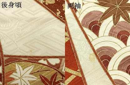 平和屋着物●豪華振袖　熨斗花鳥文　金彩　正絹　逸品　AABL8736fy