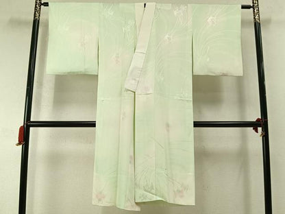 平和屋着物●長襦袢　無双仕立て　糸巻文　暈し染め　正絹　逸品　AABL8738fy