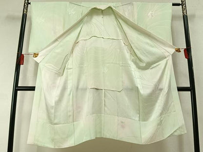 平和屋着物●長襦袢　無双仕立て　糸巻文　暈し染め　正絹　逸品　AABL8738fy