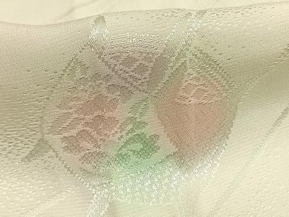 平和屋着物●長襦袢　無双仕立て　糸巻文　暈し染め　正絹　逸品　AABL8738fy