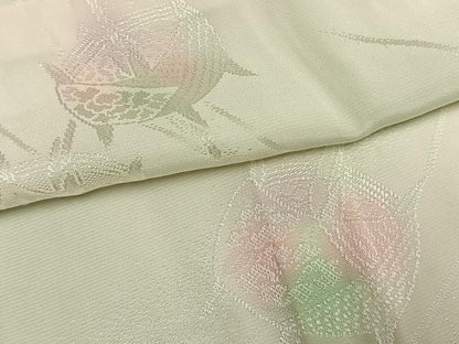 平和屋着物●長襦袢　無双仕立て　糸巻文　暈し染め　正絹　逸品　AABL8738fy