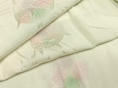 平和屋着物●長襦袢　無双仕立て　糸巻文　暈し染め　正絹　逸品　AABL8738fy