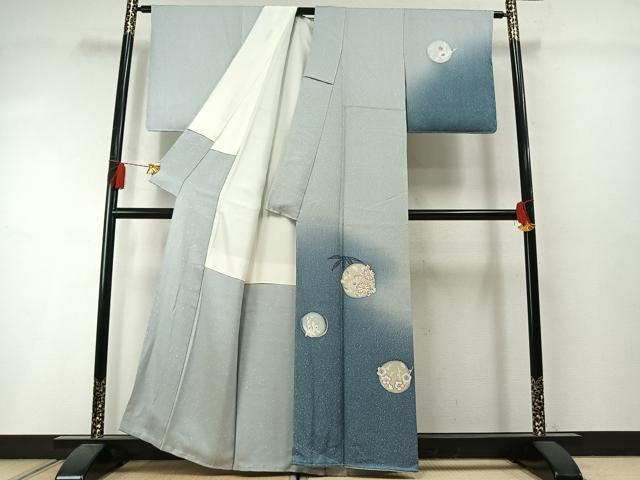 平和屋着物●訪問着　花丸文　暈し染め　正絹　逸品　未使用　AABL8740fy