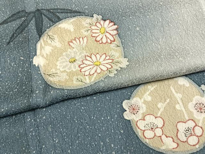 平和屋着物●訪問着　花丸文　暈し染め　正絹　逸品　未使用　AABL8740fy