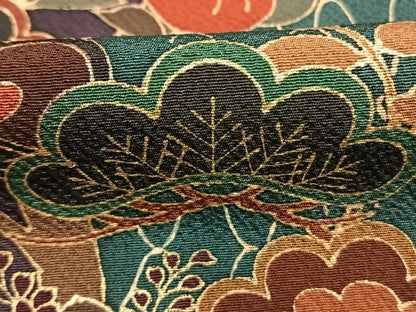 平和屋着物●訪問着　枝松花文　金彩　正絹　逸品　AABL8741fy