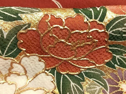 平和屋着物●豪華振袖　地紙花文　暈し染め　金彩　鈴乃屋扱い　正絹　逸品　AABL8743fy