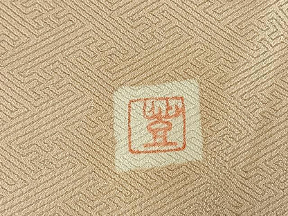 平和屋着物●豪華色留袖　作家物　刺繍　孔雀枝梅文　金糸　正絹　逸品　AABL8745fy