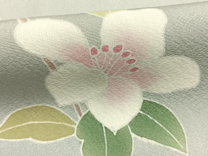平和屋着物●本加賀友禅作家　南克治　訪問着　枝花文　暈し染め　正絹　逸品　AABL8750fy