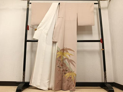 平和屋着物●豪華色留袖　作家物　駒刺繍　笹宝尽くし　金彩　正絹　逸品　AABL8767ph