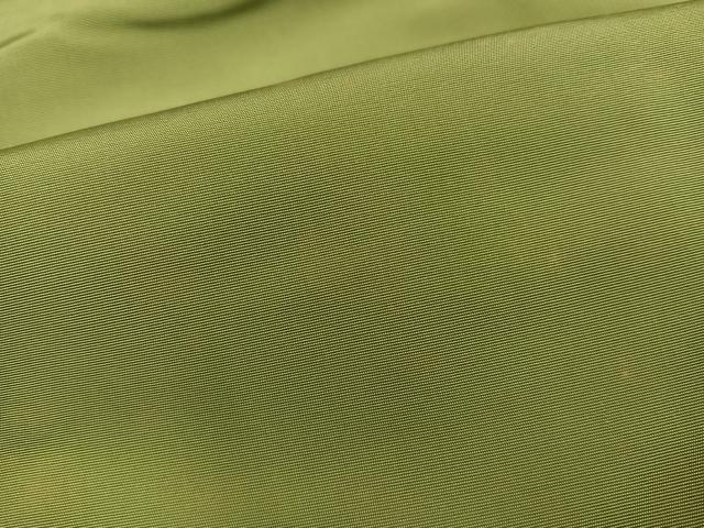 平和屋着物●男性　馬乗り袴　青朽葉色　正絹　逸品　AABL8775ph
