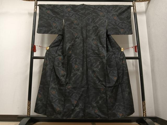 平和屋着物●本場大島紬　風景文　正絹　逸品　AABL8813ph