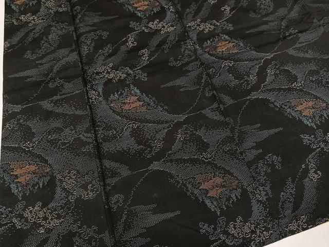 平和屋着物●本場大島紬　風景文　正絹　逸品　AABL8813ph