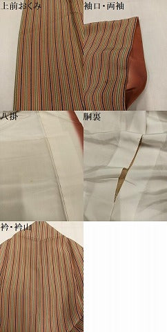 平和屋着物●重要無形文化財　人間国宝　伊勢型紙縞彫師　児玉博　小紋　間道　正絹　逸品　AABL8838ph