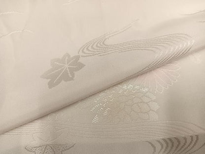 平和屋着物●振袖用長襦袢　無双仕立て　流水花地紋　暈し染め　半衿刺繍　正絹　逸品　AABL8843ph