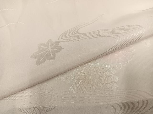 平和屋着物●振袖用長襦袢　無双仕立て　流水花地紋　暈し染め　半衿刺繍　正絹　逸品　AABL8843ph
