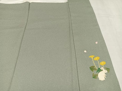 平和屋着物●訪問着　作家物　花蝶文　暈し染め　正絹　逸品　AABL8845ph