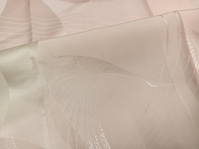 平和屋着物●振袖用長襦袢　袷　群れ鶴地紋　暈し染め　正絹　逸品　AABL8864ph