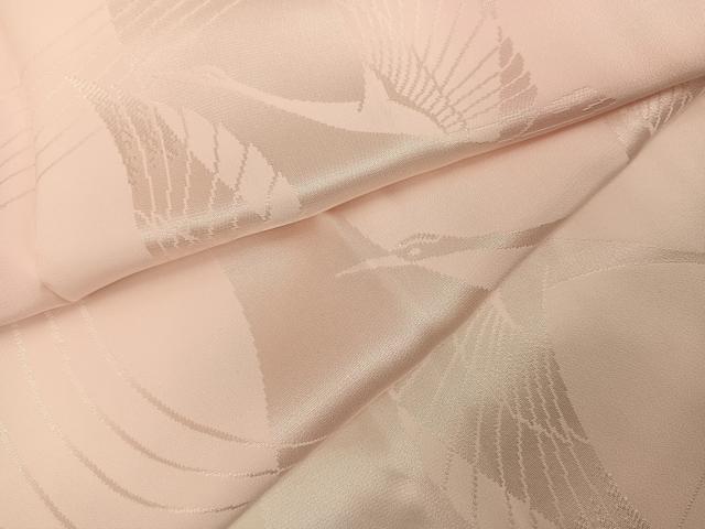 平和屋着物●振袖用長襦袢　袷　群れ鶴地紋　暈し染め　正絹　逸品　AABL8864ph
