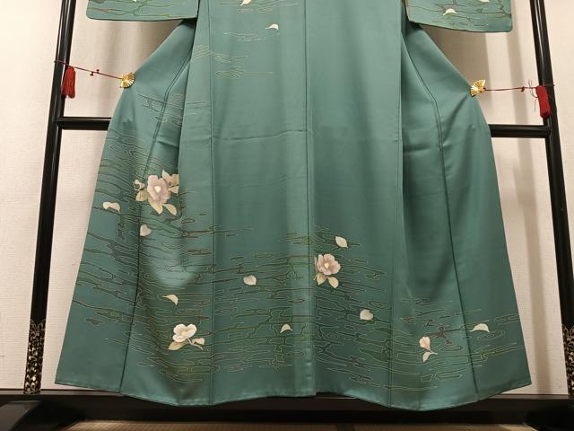 平和屋着物●訪問着　刺繍　枝椿　三越扱い　正絹　逸品　AABL8874ph