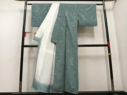 平和屋着物●本塩沢　葉尽くし　正絹　逸品　未使用　AABL8877ph