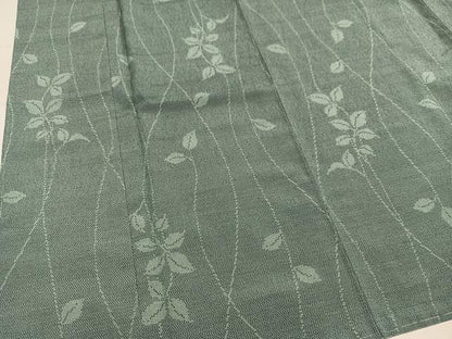 平和屋着物●本塩沢　葉尽くし　正絹　逸品　未使用　AABL8877ph