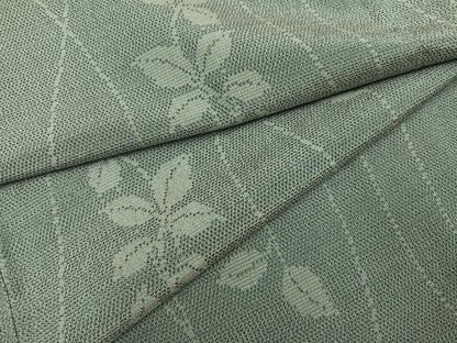 平和屋着物●本塩沢　葉尽くし　正絹　逸品　未使用　AABL8877ph