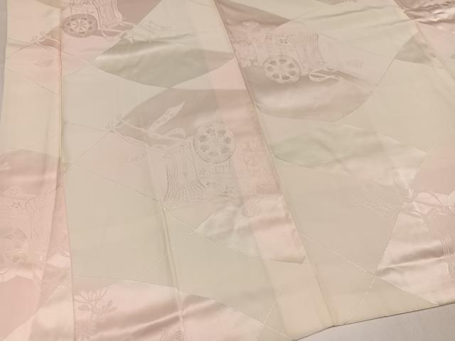 平和屋着物●振袖用長襦袢　袷　御所車地紋　暈し染め　正絹　逸品　AABL8881ph