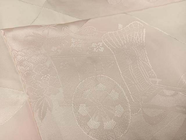 平和屋着物●振袖用長襦袢　袷　御所車地紋　暈し染め　正絹　逸品　AABL8881ph