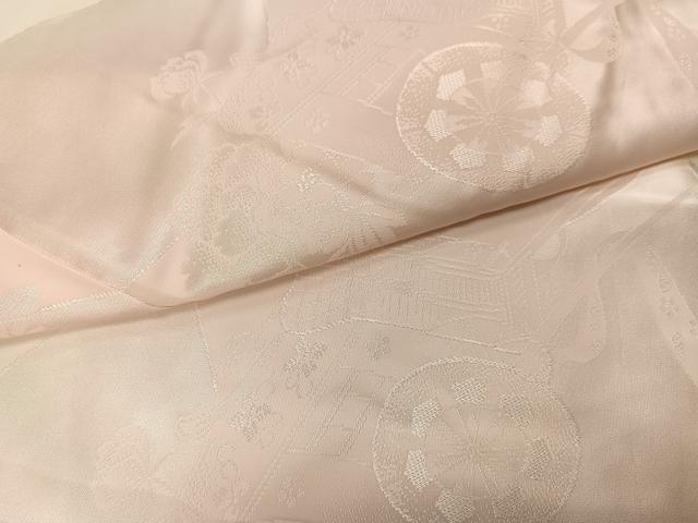 平和屋着物●振袖用長襦袢　袷　御所車地紋　暈し染め　正絹　逸品　AABL8881ph