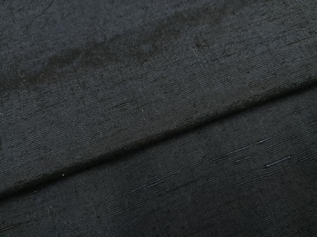 平和屋着物●男性　紬　色無地　藍鉄色　正絹　逸品　AABL8883ph