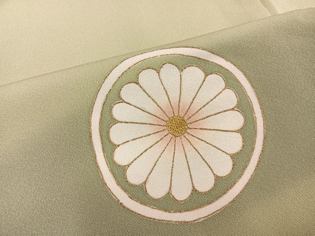 平和屋着物●訪問着　駒刺繍　草花丸文　暈し染め　金彩　正絹　逸品　AABL8896ph