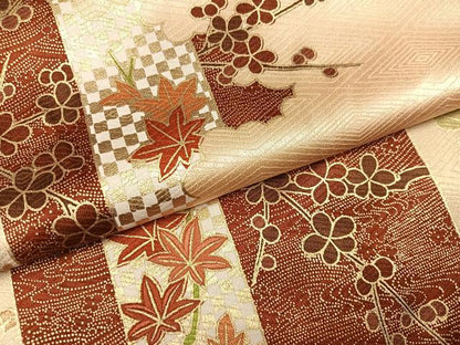 平和屋着物●豪華色留袖　刺繍　草花文　金彩　正絹　逸品　AABL8897ph