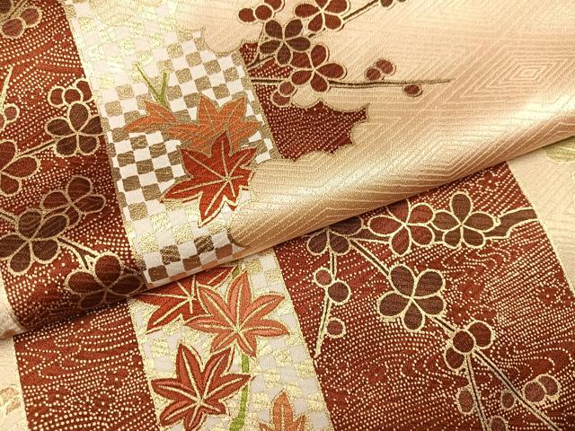 平和屋着物●豪華色留袖　刺繍　草花文　金彩　正絹　逸品　AABL8897ph
