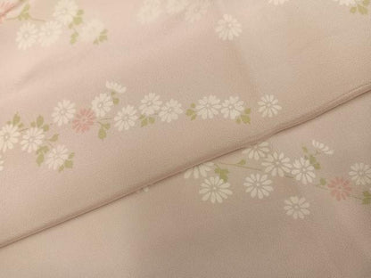 平和屋着物●長襦袢　無双仕立て　草花文　正絹　逸品　AABL8907ph